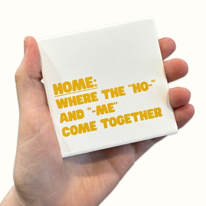 "Home" - Stone Coaster