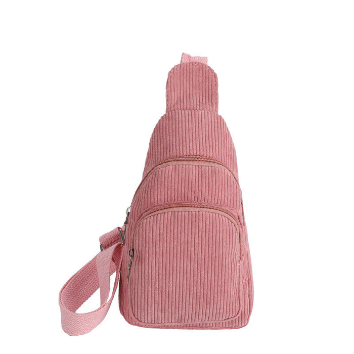 Corduroy Chest Bag - Pink