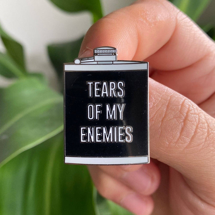 Tears Of My Enemies Flask Pin