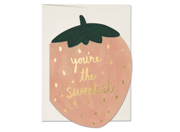 Strawberry - Love greeting card