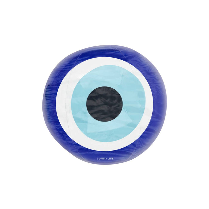 Inflatable Beach Ball Greek Eye - Electric Blue