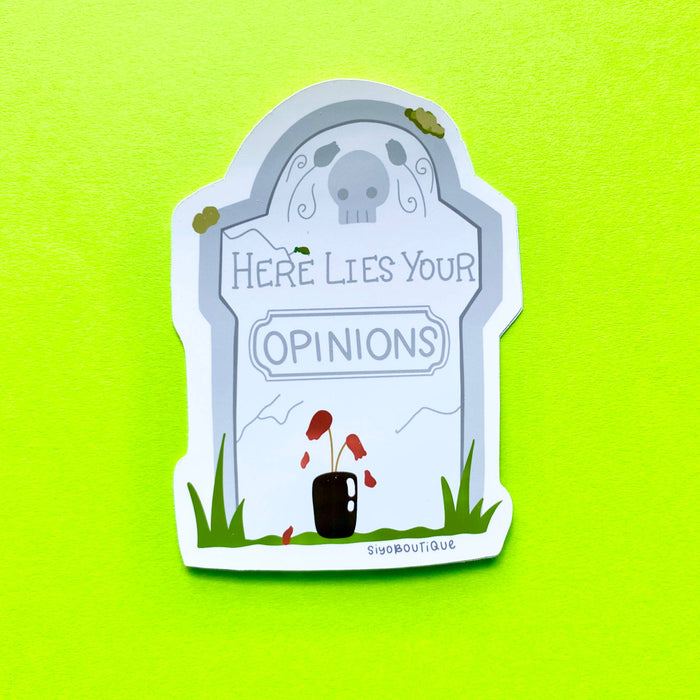 Tombstone Opinion Sticker
