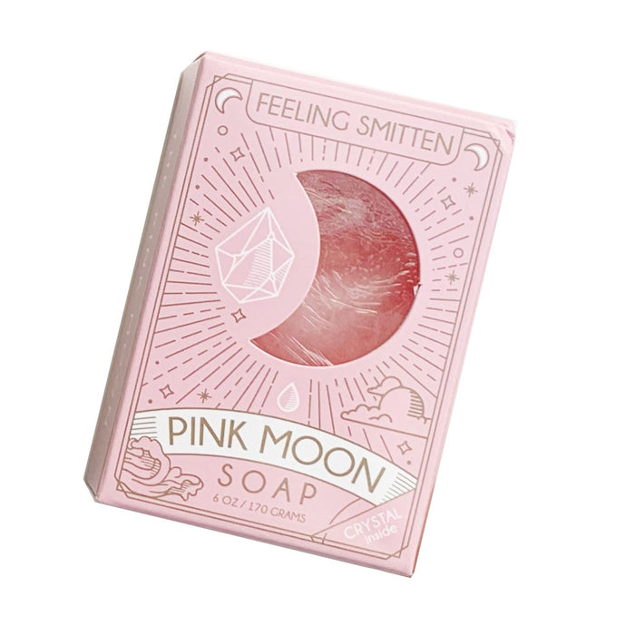 Pink Moon Soap with Rose Quartz Inside