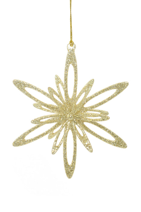 4.5" Acrylic Gold Snowflake Ornament