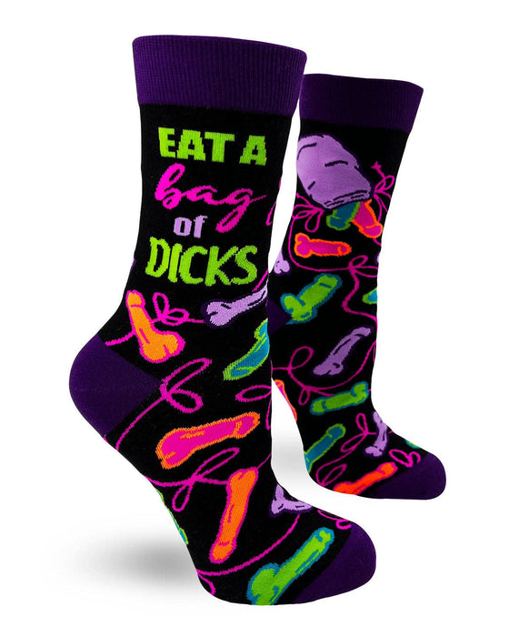 Eat a Bag of Dicks Sassy Women's Crew Socks