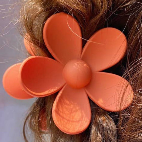 Flower Hair Claw - Rust