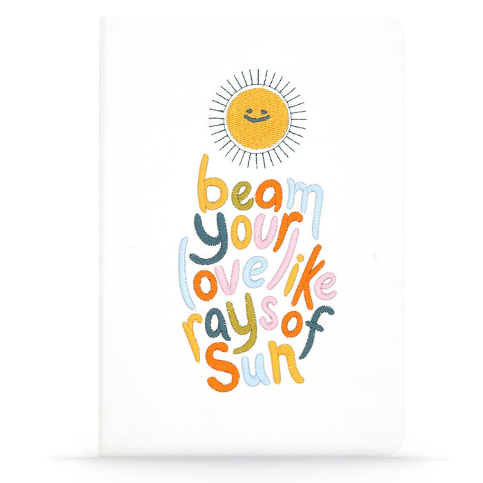 Beam Your Love Like Rays of Sun - Vegan Embroidered Journal