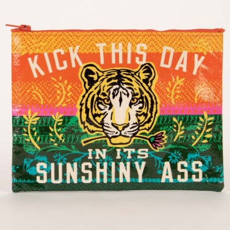 Kick This Day in Its Sunshiny Ass Zipper Pouch