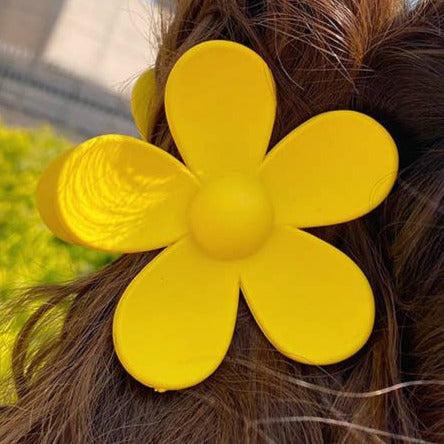 Flower Hair Claw - Golden Yellow