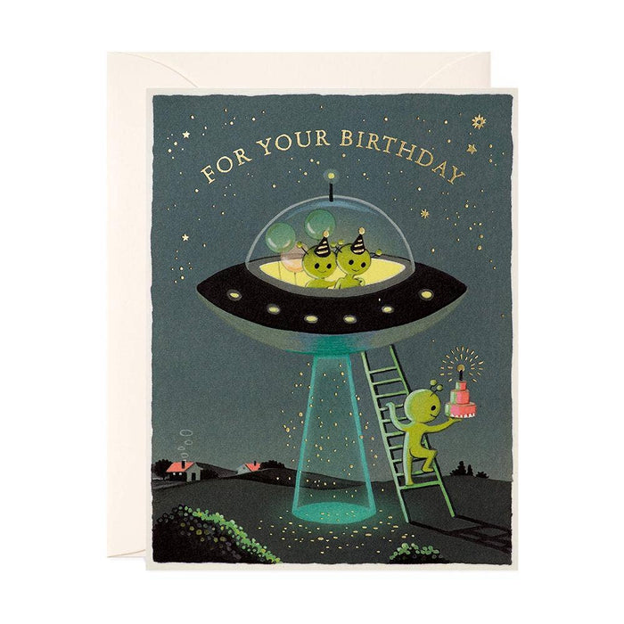 Aliens Birthday Card