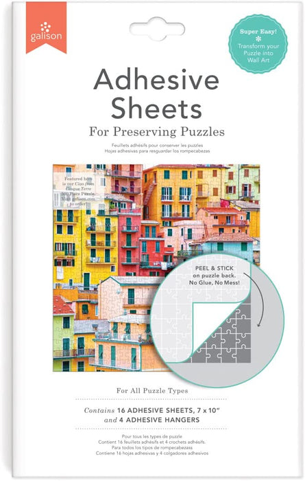 Adhesive Sheets for Preserving Puzzles