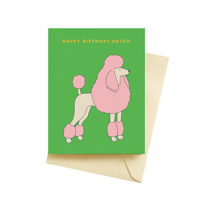 French Poodle Birthday Card