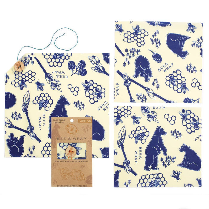 Bee's Wrap - Lunch Pack in Bees and Bears Print