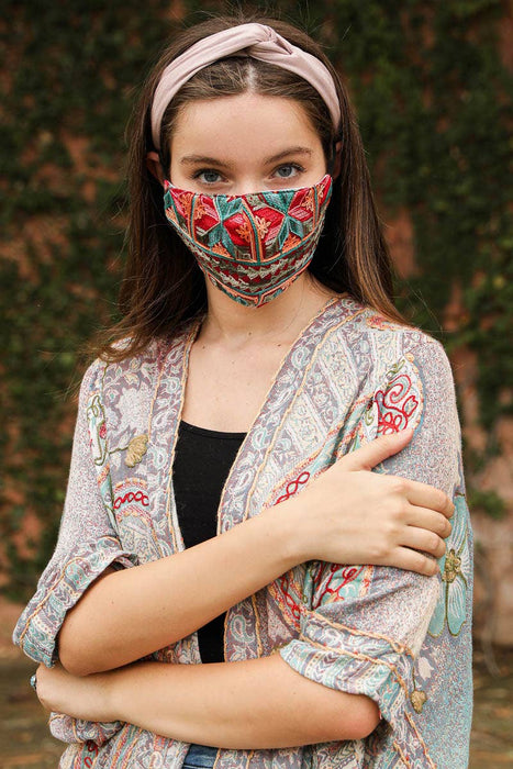Freestyle Pattern Embroidered Mask