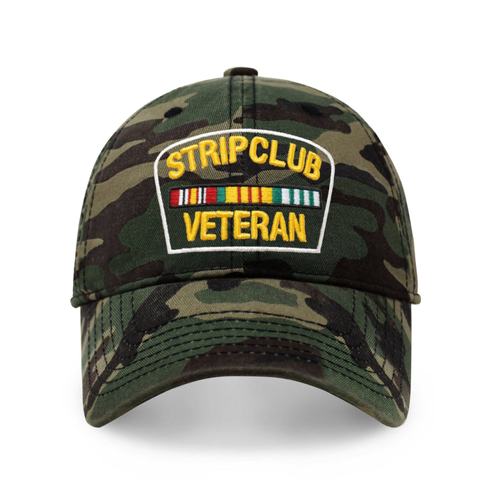 Strip Club Veteran Chico Design Embroidered Cap