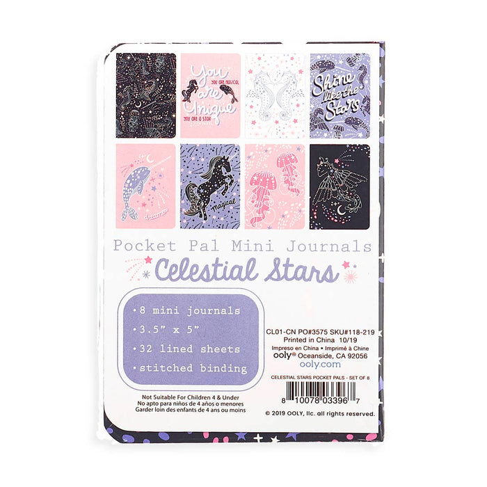 Mini Pocket Pals Journals: Celestial Stars - Set of 8