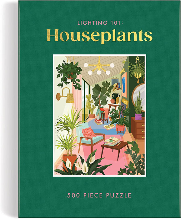 Galison Lighting 101: Houseplants – 500 Piece Book Puzzle
