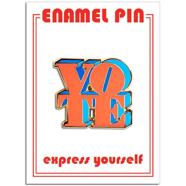 Vote Red and Blue Pin