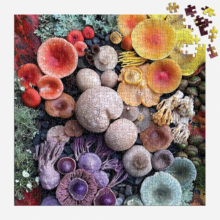 Shrooms in Bloom 500 Piece Puzzle from Galison - 20" x 20" Puzzle