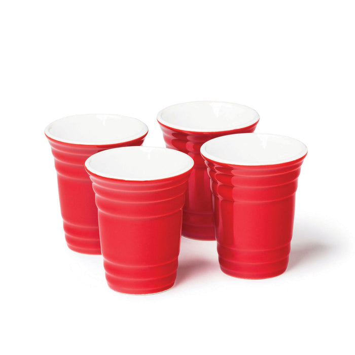 Red Cup Ceramic Shot Glass - Single Glass