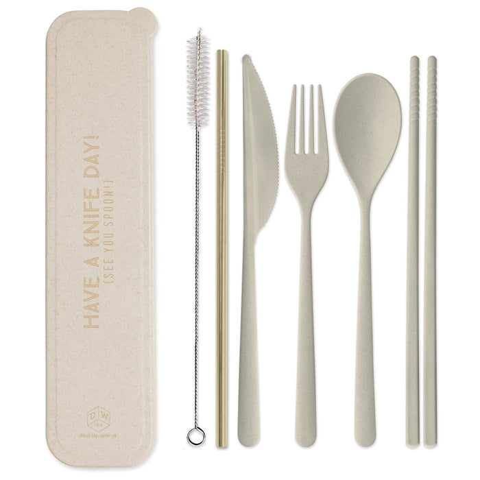 Portable Flatware Set - "Have a Knife Day!"