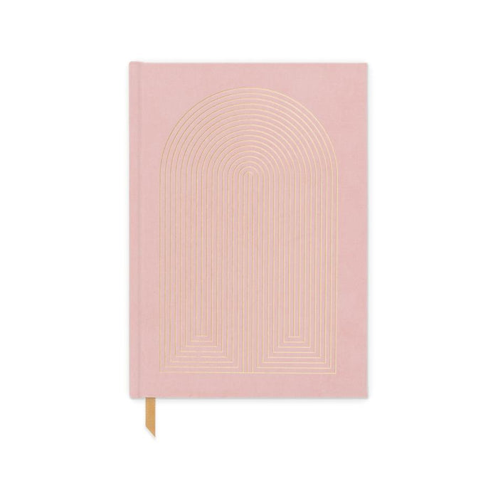 Radiant Rainbow Dusty Pink - Hard Cover Suede Cloth Journal