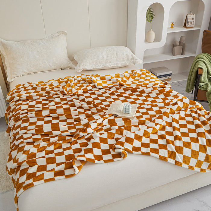 Checkerboard Blanket - Yellow