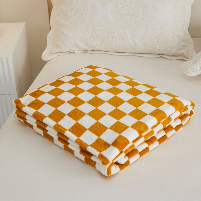 Checkerboard Blanket - Yellow