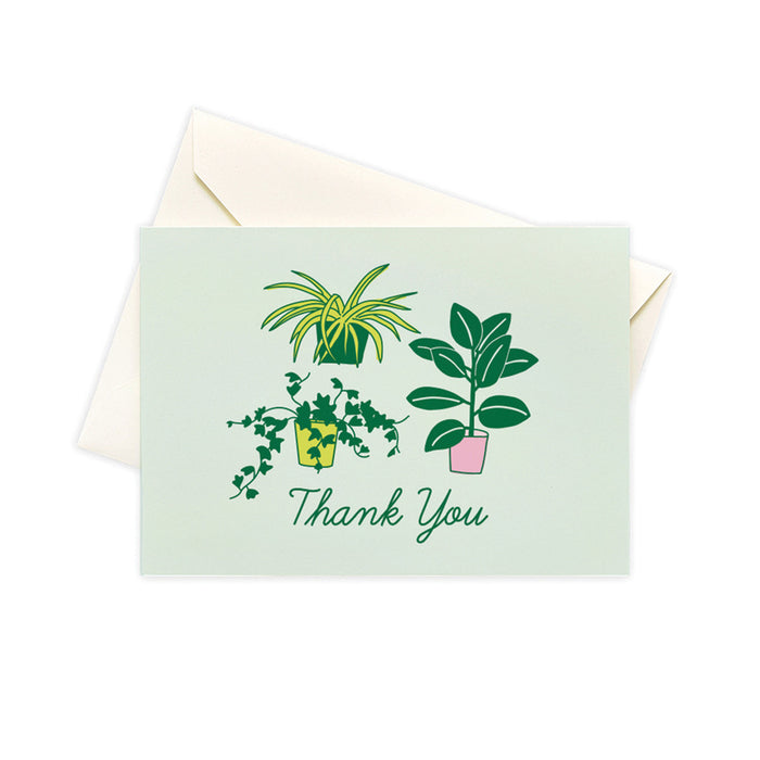 Plants Design Set of 10 Boxed Thank You Cards