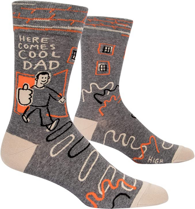 Here Comes Cool Dad Men's Crew Socks