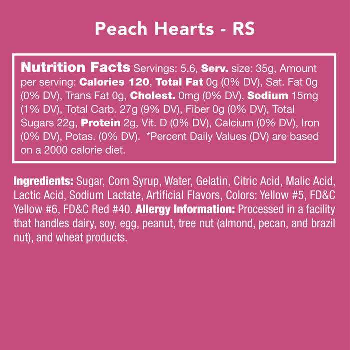 Peach Hearts - 7 oz.