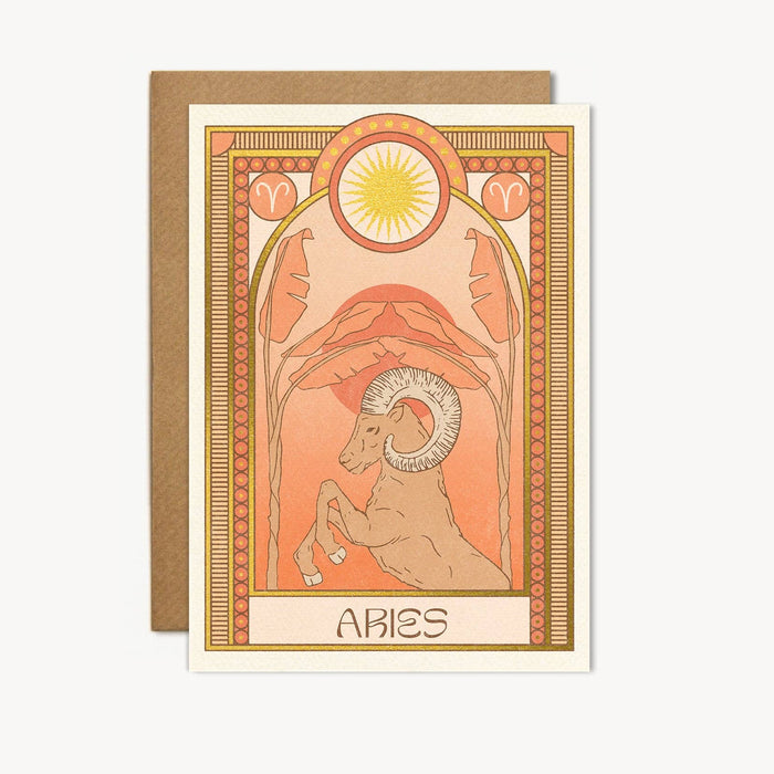 Aries Zodiac Card
