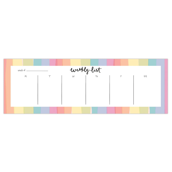 Rainbow Long Weekly Planner Desk Pad