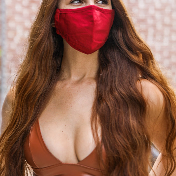 Red Cotton Face Mask