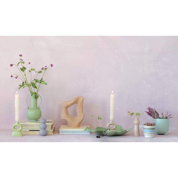 Violet Stoneware Bud Vase/Taper Candle Holder