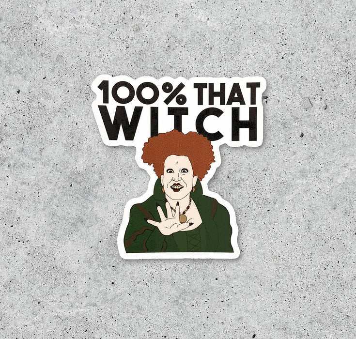 Hocus Pocus Winifred 100% that witch sticker