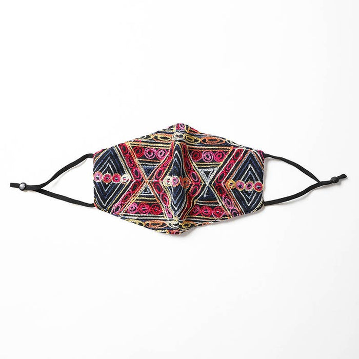 Geometric Embroidered Face Mask