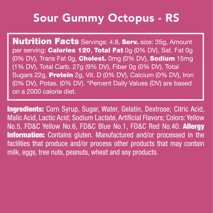 Sour Gummy Octopus - 6 oz.