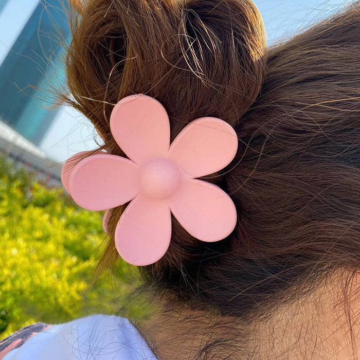 Flower Hair Claw Clip - Pink