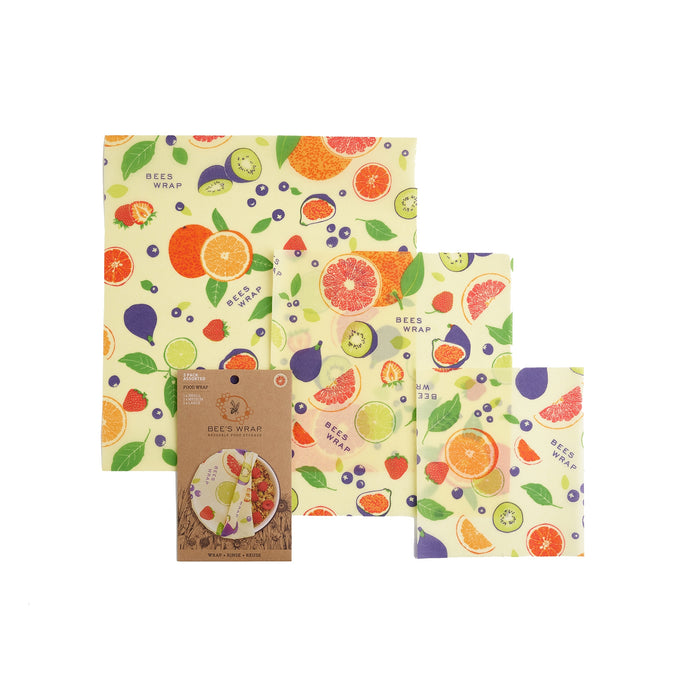 Assorted Sizes in Fresh Fruit Print - Pack of 3