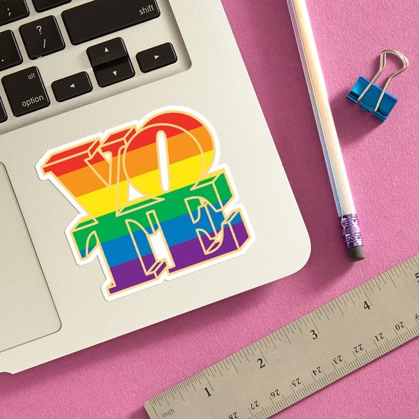 Vote - Rainbow Die Cut Sticker