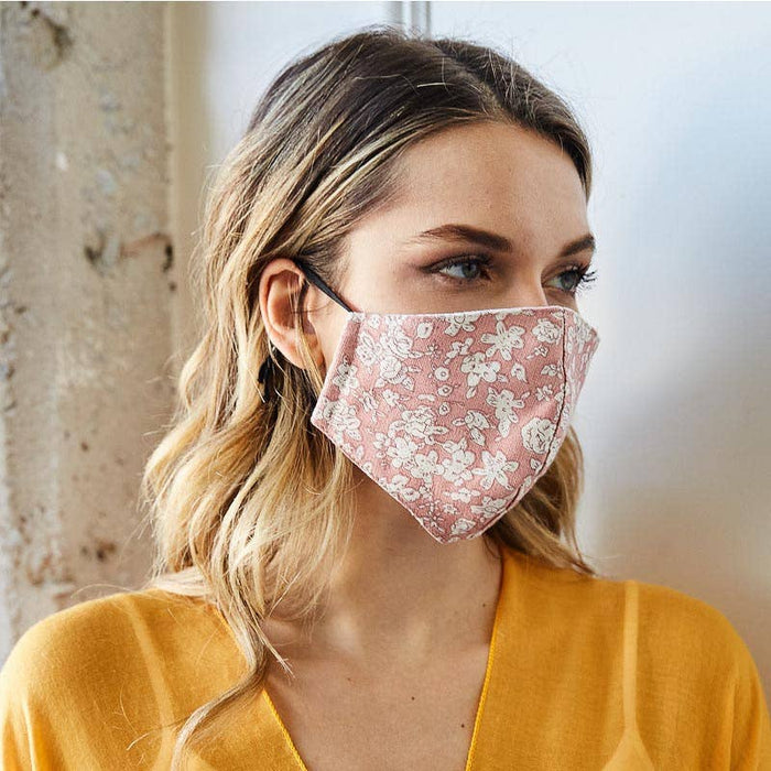Floral Reusable Protective Fasemask - Assorted Colors