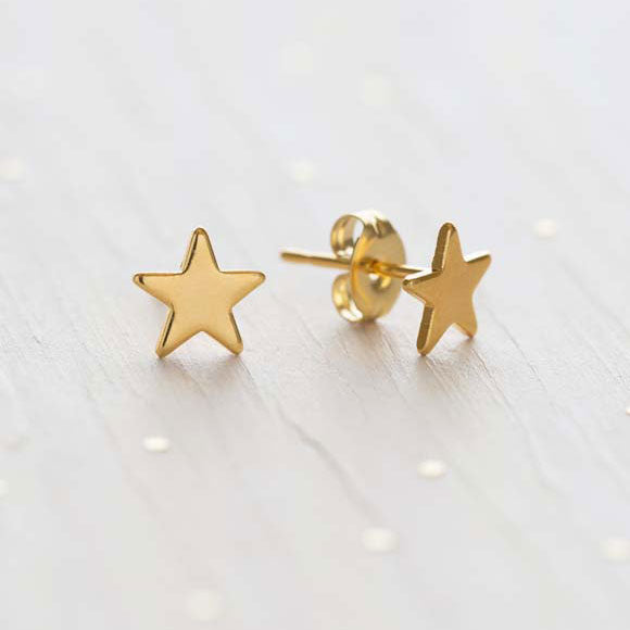 Star Studs in Gold