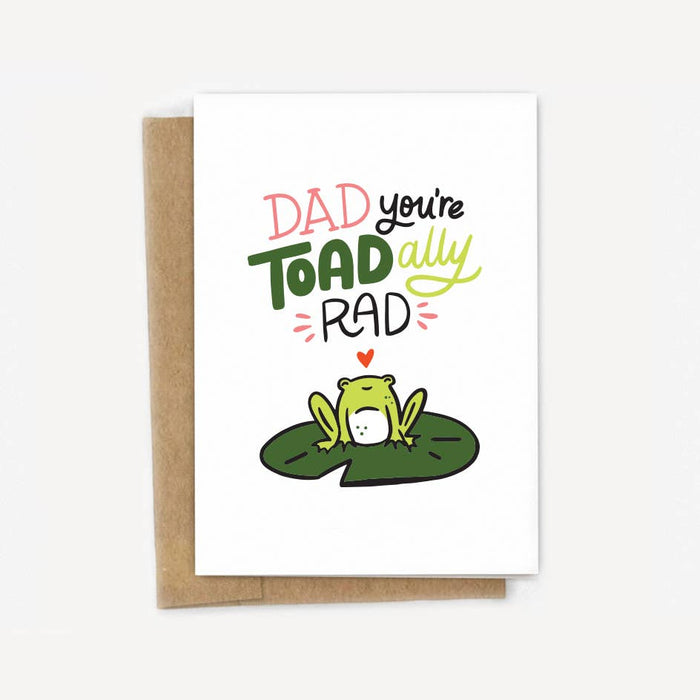 You're Toadally Rad Dad Father's Day Card