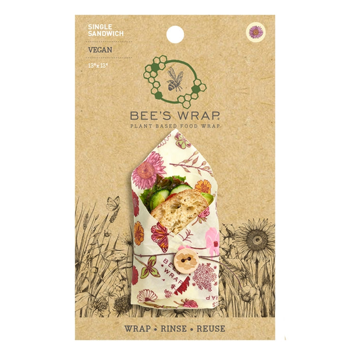PLANT-BASED Bee's Wrap - Sandwich Wrap in Meadow Magic