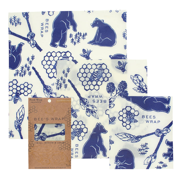 Assorted Sizes in Bees and Bears Print - Pack of 3