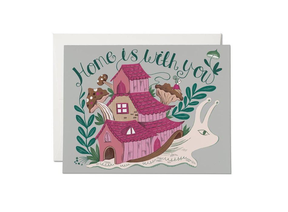 Snail Home - Love greeting card