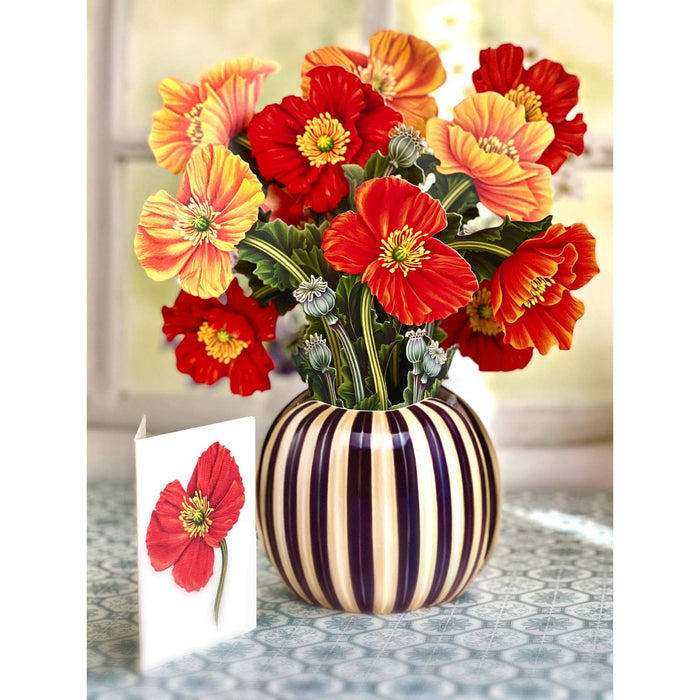 French Poppies Pop-up Greeting Card