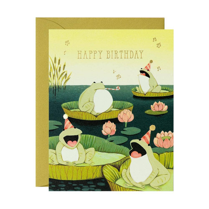 Singing Frogs Birthday Card