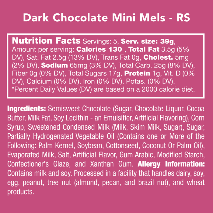 Dark Chocolate Mini-Mels - 7 oz.